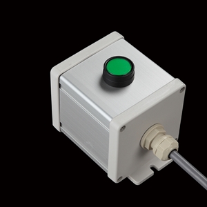 SBOX-80x80-照光式押ボタン（丸形）1点/IDEC製付-1m配線済