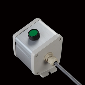 SBOX-85x95(N)-照光式押ボタン（丸形）1点/IDEC製付-1m配線済