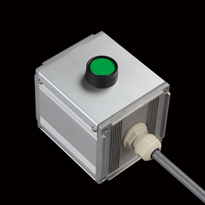 SBOX-80x80(U)-照光式押ボタン（丸形）1点/IDEC製付-1m配線済