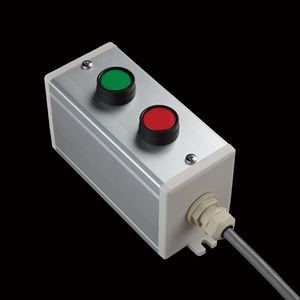 SBOX-64x80(D)-照光式押ボタン（丸形）2点/IDEC製付-1m配線済