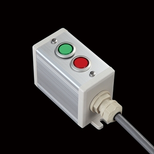 SBOX-45x65(D)-照光式押ボタン（丸形）2点/IDEC製付-1m配線済