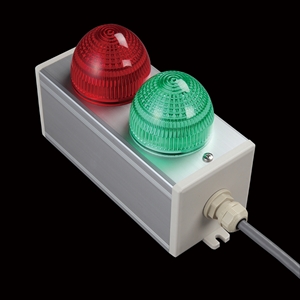 SBOX-80x80(D)-大型表示灯（赤緑2灯）/IDEC製付-1m配線済