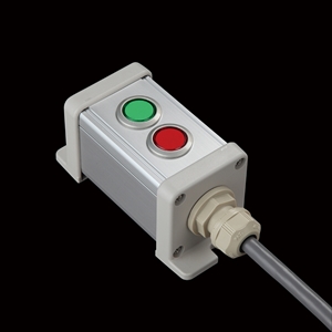 SBOX-45x45(L)-照光式押ボタン（丸形）2点/IDEC製付-1m配線済