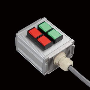 SBOX-70x45オールインワン-照光式押ボタン（角形）4点/IDEC製付