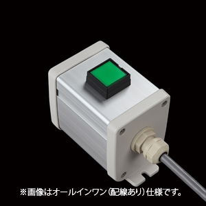 SBOX-64x80-照光式押ボタン（角形）1点/IDEC製付-配線なし(防水1点キャップ)