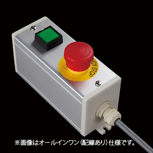 SBOX-64x80(D)-照光式非常停止+押ボタン/IDEC製付-配線なし