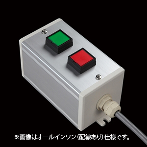 SBOX-80x80(D)-照光式押ボタン（角形）2点/IDEC製付-配線なし