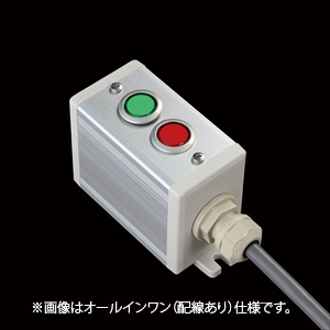 SBOX-45x65(D)-照光式押ボタン（丸形）2点/IDEC製付-配線なし