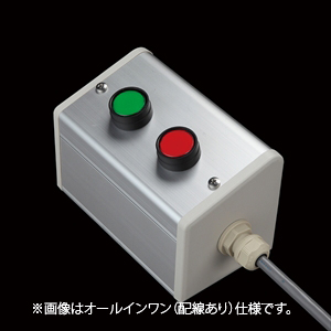 SBOX-85x95(D)-照光式押ボタン（丸形）2点/IDEC製付-配線なし