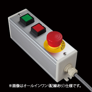 SBOX-64x80(D)-照光式非常停止+照光式押ボタン2点/IDEC製付-配線なし