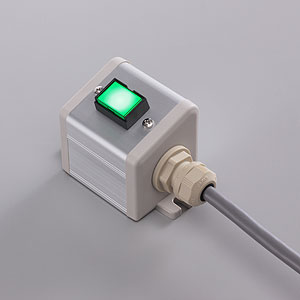SBOX-50x57(D)-照光式押ボタン（角形）1点/富士電機製付-1m配線済