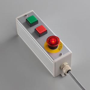 SBOX-64x80(D)-照光式非常停止+押ボタン（角形）2点/富士電機製付-1m配線済