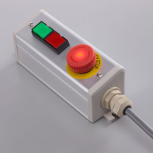 SBOX-50x57(D)-照光式非常停止+押ボタン（角形）2点/富士電機製付-1m配線済