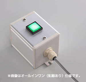 SBOX-80x80(D)-角形表示灯（緑）1点/富士電機製付-配線なし