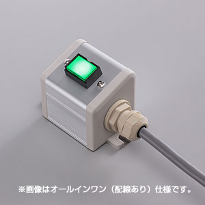 SBOX-50x57(D)-照光式押ボタン（角形）1点/富士電機製付-配線なし