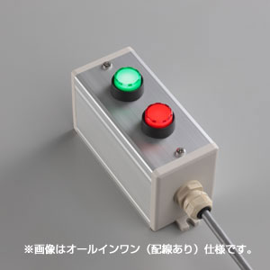 SBOX-64x80(D)-照光式押ボタン（丸形）2点/富士電機製付-配線なし