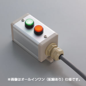 SBOX-45x45(D)-照光式押ボタン（丸形）2点/富士電機製付-配線なし