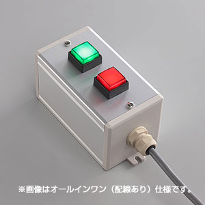 SBOX-80x80(D)-照光式押ボタン（角形）2点/富士電機製付-配線なし
