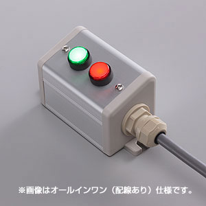 SBOX-50x57(D)-照光式押ボタン（丸形）2点/富士電機製付-配線なし