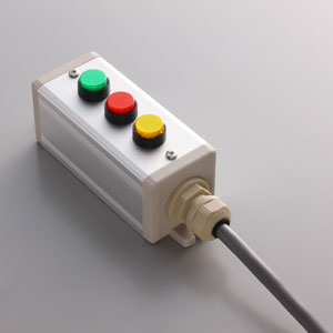 SBOX-45x45(D)-押ボタン（丸形）3点/富士電機製付-1m配線済