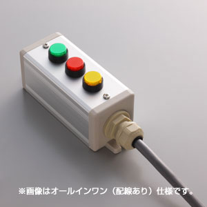 SBOX-45x45(D)-押ボタン（丸形）3点/富士電機製付-配線なし