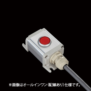 SBOX-45x30-照光式押しボタン（赤）1点/EAO製付-配線なし