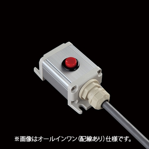 SBOX-45x30-押しボタン（赤）1点/シンデン製付-配線なし