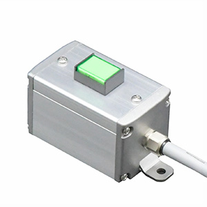 SBOX-45x45(F)-照光式押ボタン（角形）1点/オムロン製付-3m配線済