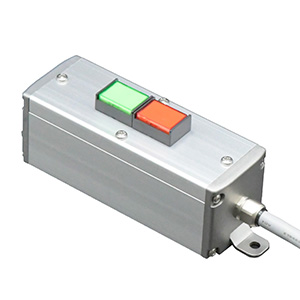 SBOX-45x45(F)-照光式押ボタン（角形）2点/オムロン製付-3m配線済