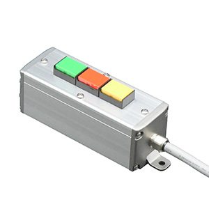 SBOX-45x45(F)-押ボタン（角形）3点/IDEC製付-3m配線済