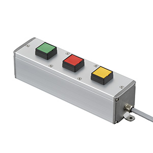 SBOX-62x60(F)-押ボタン（角形）3点/IDEC製付-3m配線済